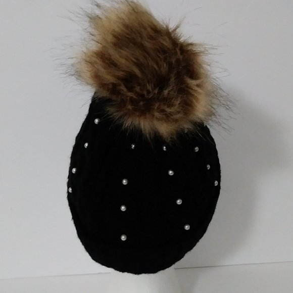 Marcus Adler Embellished Faux Fur Pom Pom Beanie - Picture 12 of 14